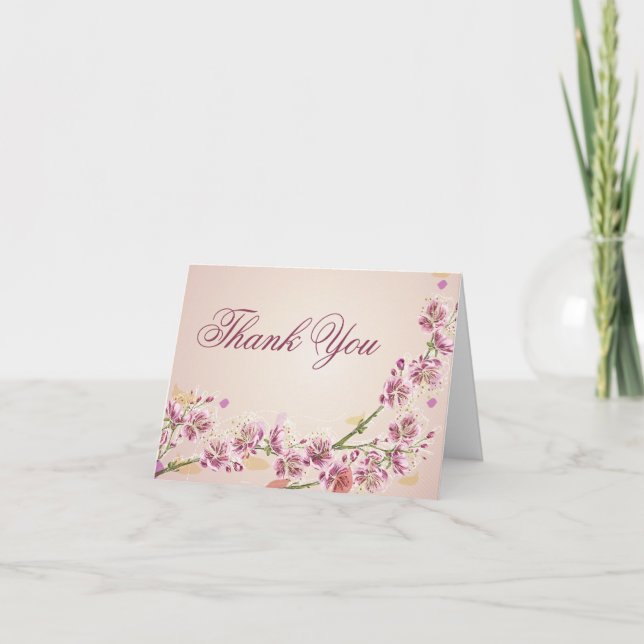 Fleurs d'aquarelle violette Lilac mariage merci (Devant)