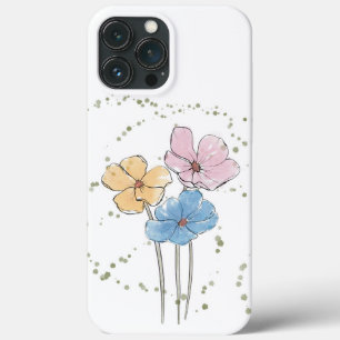 Fleurs d'aquarelle Wild iPhone 13 Pro Max Coque