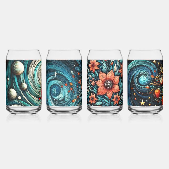 Fleurs D'Art Contemporain Dans L'Espace (Recto)