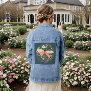FLEURS D'ART DRAGONFLY DENIM JACKET