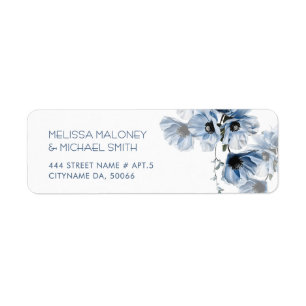 Fleurs d'art fin transparent bleu