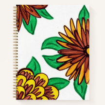 Fleurs d'automne Carnet spiral