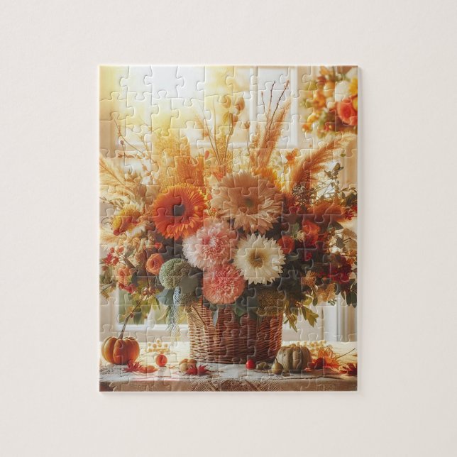 Fleurs d'automne douces Puzzle (Vertical)