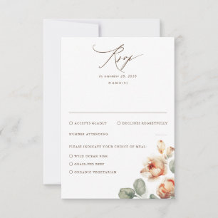Fleurs d'automne Mariage élégant RSVP