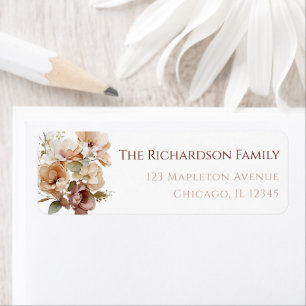 Fleurs d'automne rustique marron beige neutre