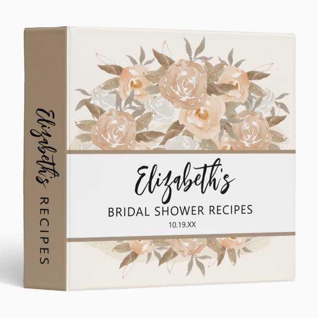 Fleurs d'automne rustiques Recette 3 Classeur d'an (Devant/Côté)