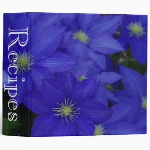 Fleurs de bleu de classeur de recettes