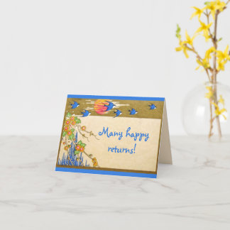 Fleurs de bleuet Vintages toutes les cartes de vis