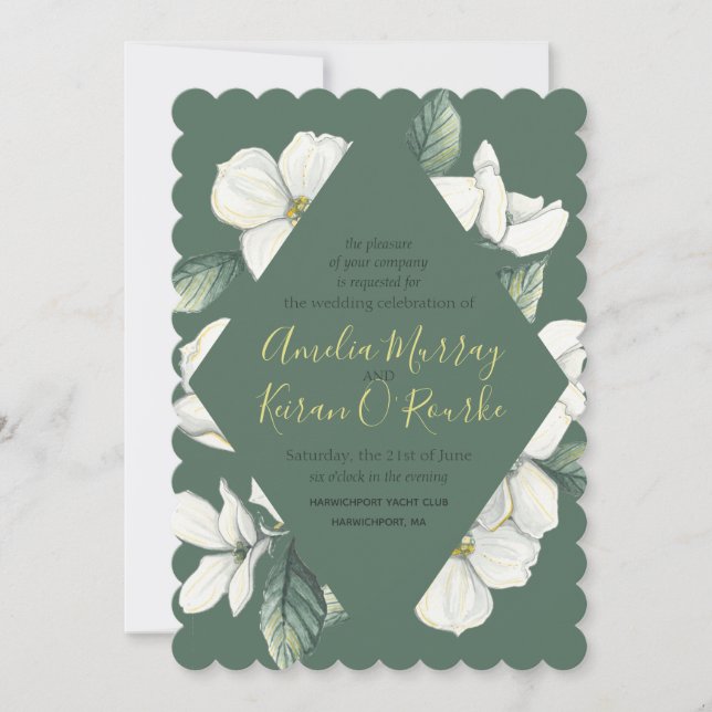 Fleurs de bois de chien, Faire-part de mariage (Devant)