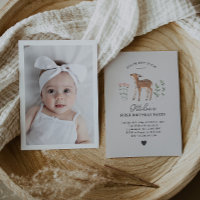 Fleurs de bois photo Invitation d'anniversaire