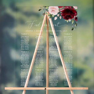 Fleurs de Bourgogne, Fleurs Roses, Plan de Table
