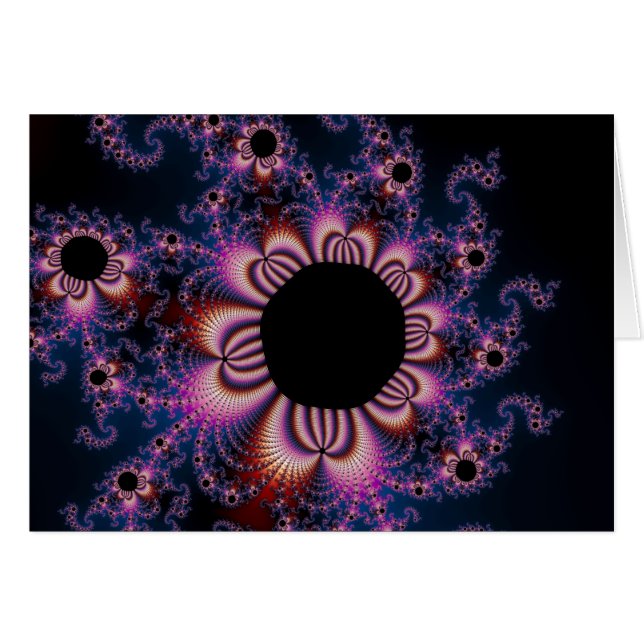 Fleurs de cactus - Carte Fractale (Devant horizontal)