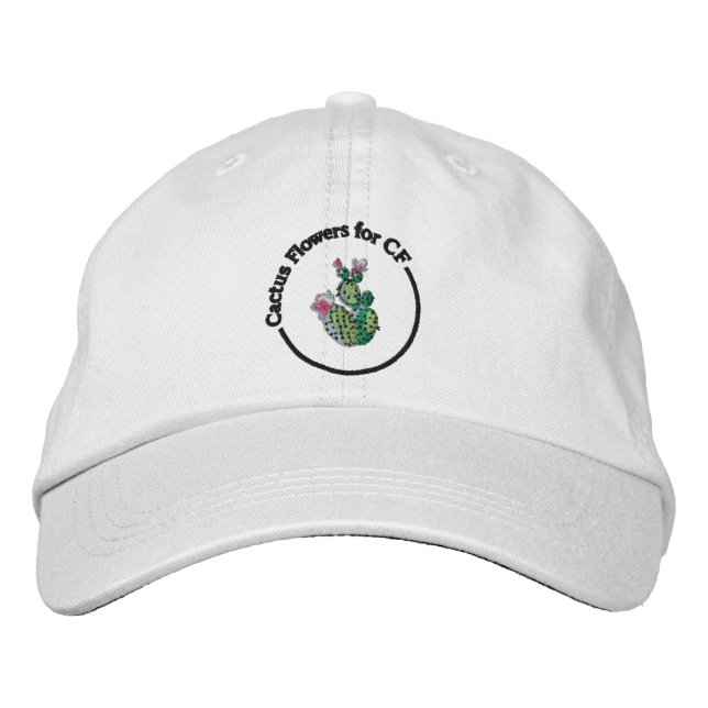 Fleurs de cactus pour casquette brodé des FC (Devant)
