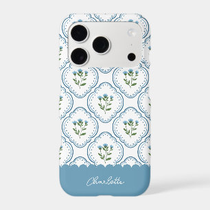 Fleurs de cadre sarcelle Coquette dessinées à la m