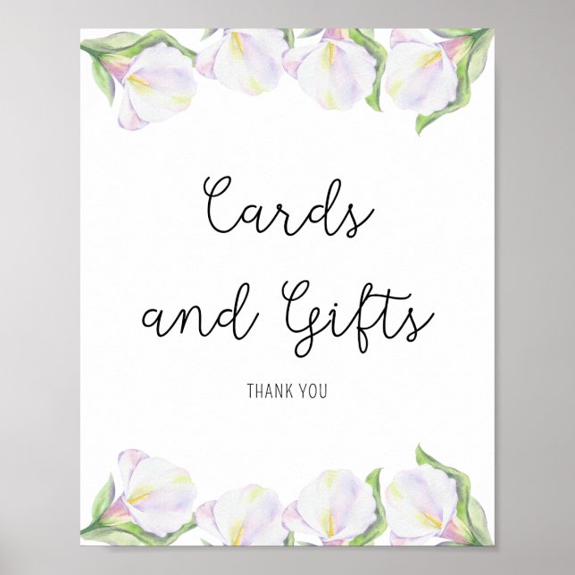 Fleurs de Calla - Cartes et Cadeaux Poster (Devant)