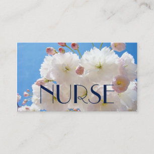 Fleurs de cartes de visite d'INFIRMIÈRE soignant