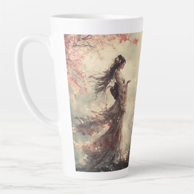 Fleurs de cerises Latte Mug (Gauche)