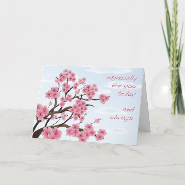 Fleurs de cerisier - carte de voeux (Devant)