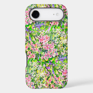 Fleurs de cerisier et de pommier blanches et roses