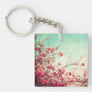 Fleurs de cerisier Fleur Porte - clé bleu rouge fl