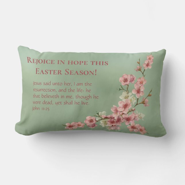 Fleurs de cerisiers en rose et Coussin d'accent Tu (Recto)