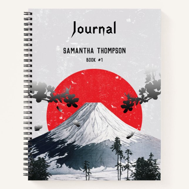 Fleurs de cerisiers Mount Fuji Japan Journal (Devant)