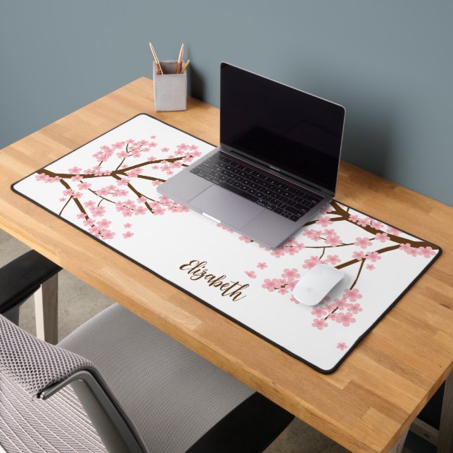 Fleurs de cerisiers Sakura Nom personnalisé Monogr (Bureau 2)