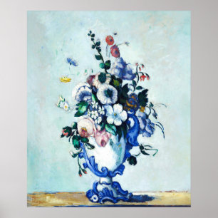 Fleurs de Cézanne dans un vase rococo Impression d