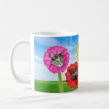 "Fleurs de chats" LOL Drôle Mug de café