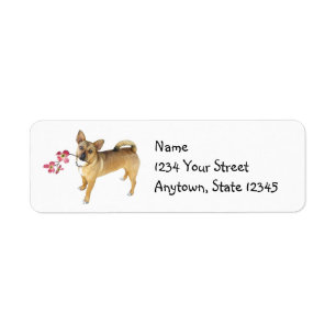 Fleurs de chien Retourner l'adresse Étiquettes