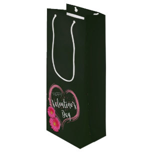 Fleurs de Coeur Rose Saint-Valentin - Sac Cadeau V