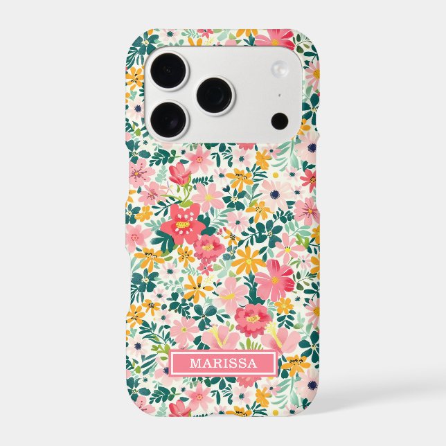 Fleurs de corail Ditsy Monogrammées (Verso)