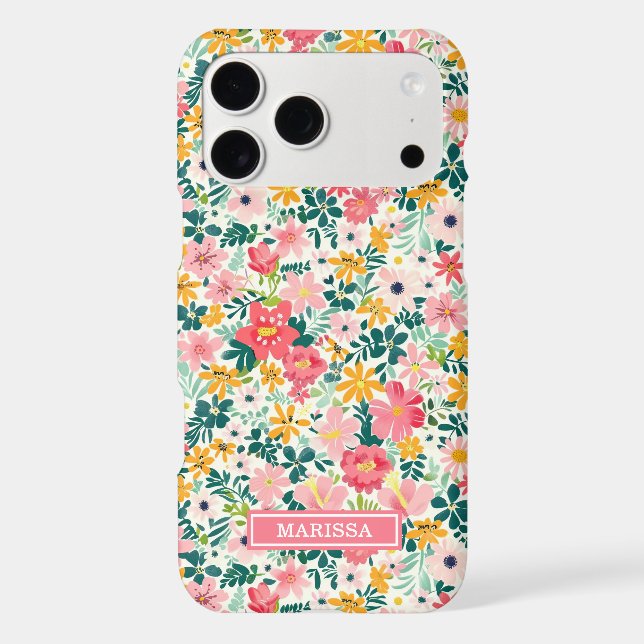Fleurs de Corail Ditsy Monogrammées (Verso)