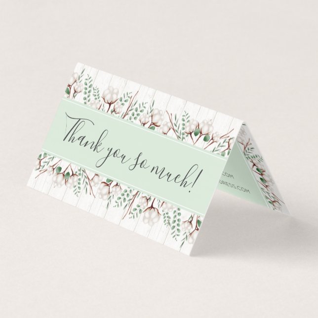 Fleurs de coton rustiques du Sud sur Merci de bois (Front)