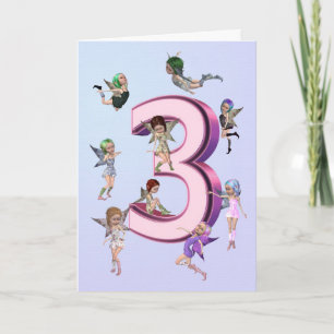 Fleurs de fleur carte 3e anniversaire