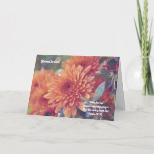 Fleurs de foi Carte de sympathie Orange Mums