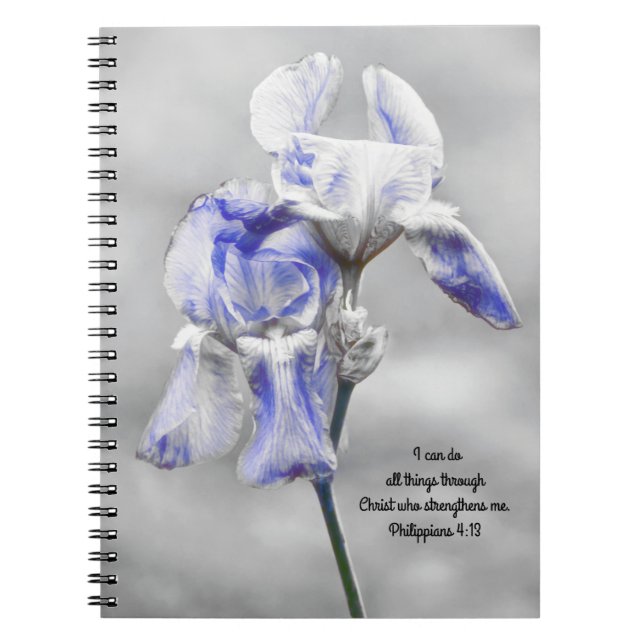 Fleurs de foi Iris Force Carnet de prière (Devant)