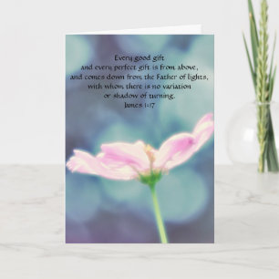 Fleurs de foi James 1:17 Carte d'amitié