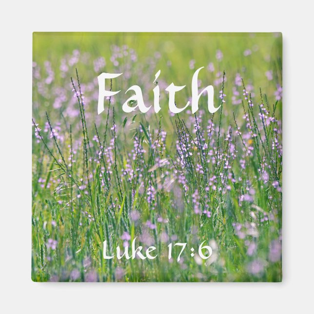 Fleurs de foi Luc 17:6 Magnet Fleur sauvage (Devant)