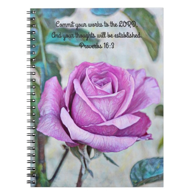 Fleurs de foi Purple Journal de prière Rose (Devant)