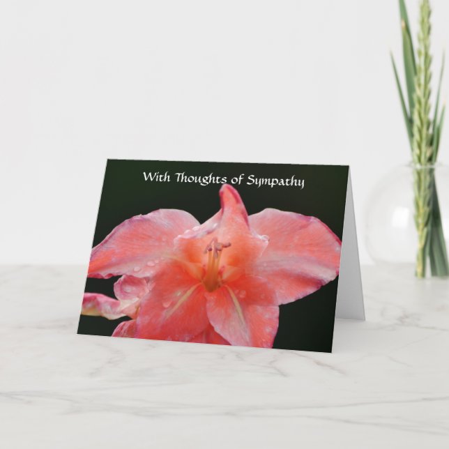Fleurs de Foi rose Fleur Carte de Sympathie (Devant)