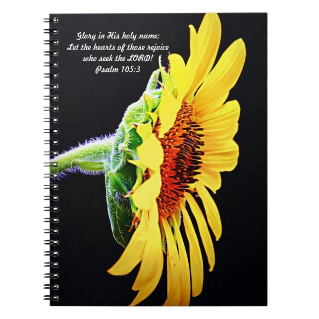 Fleurs de foi tournesol Carnet de prière brillant (Devant)
