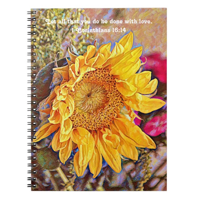 Fleurs de foi tournesol Love Prayer Journal (Devant)