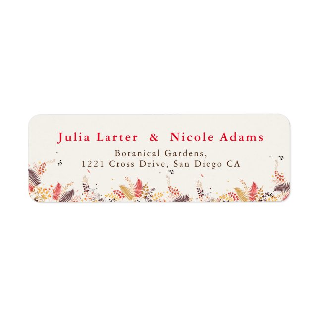 Fleurs de forêt sauvage Fougères Champignons Feuil (Devant)