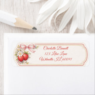 Fleurs de fraise vintage sans couture cottagecore