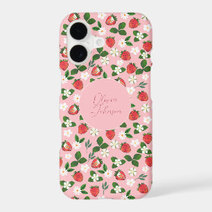 Fleurs de Fraises Douces Aquarelle Florale