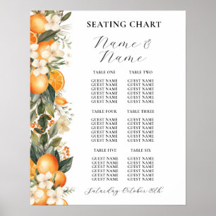 Fleurs de fruits Tableau 6 Plan de siège Oranges M