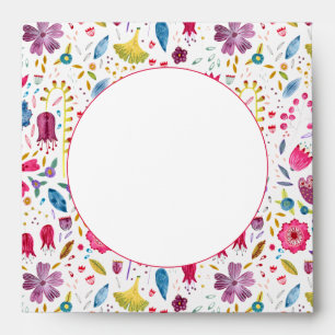 Fleurs de hérisson Aquarelle Enveloppe moderne