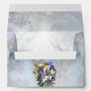 Fleurs de Jacaranda et enveloppes de bouquet de ly