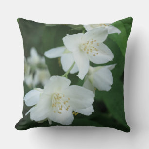 Fleurs de jasmin Lance Oreiller